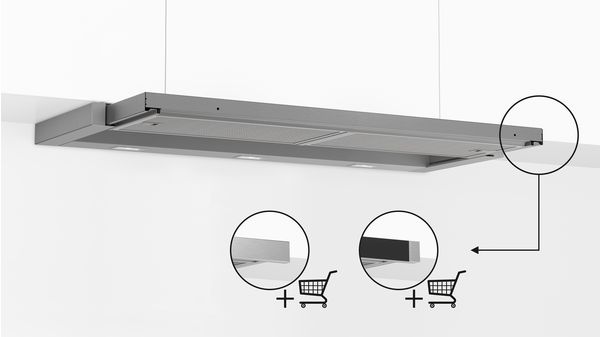 N 50 telescopic cooker hood 90 cm Silver metallic D49ED22X1 D49ED22X1-8