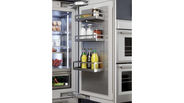 Freedom® Réfrigérateur combiné intégrable à portes françaises avec congélateur en bas  Professional Inox T42BT120NS T42BT120NS-12