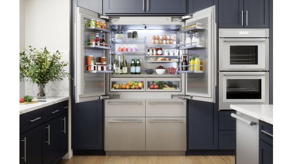 Freedom® Réfrigérateur combiné intégrable à portes françaises avec congélateur en bas  Masterpiece® Inox T48BT110NS T48BT110NS-5