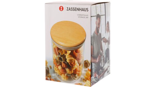 Frischhaltedose Zassenhaus Vorratsglas mit Holzdeckel 850 ml  17008281 17008281-3