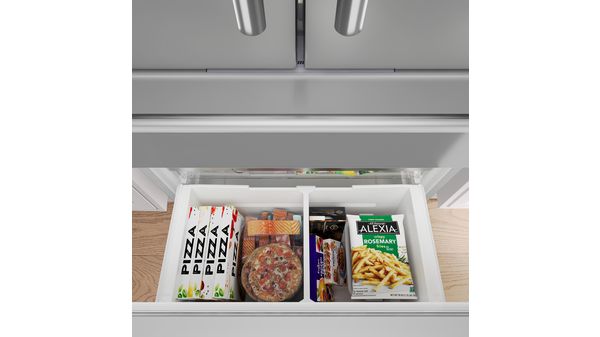 Freedom® Réfrigérateur à portes françaises congélateur en bas 36'' Masterpiece® Inox T36FL810NS T36FL810NS-11