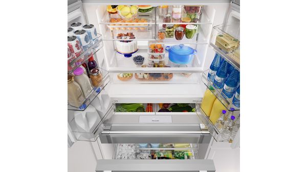 Freedom® Réfrigérateur à portes françaises congélateur en bas 36'' Professional Inox T36FL821NS T36FL821NS-7