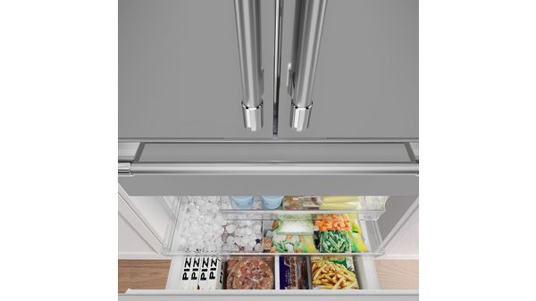 Freedom® Réfrigérateur à portes françaises congélateur en bas 36'' Professional Inox T36FL821NS T36FL821NS-8
