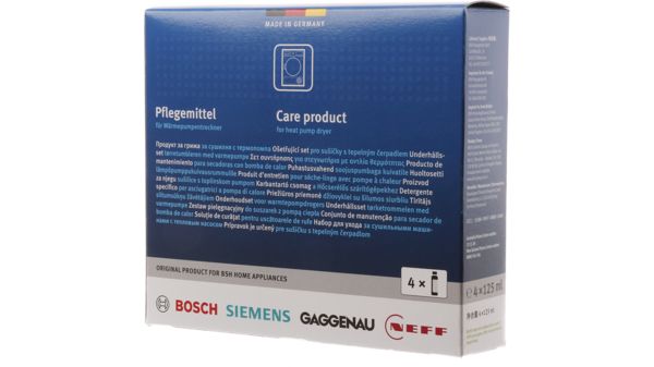 Pflegemittel für Wärmepumpentrockner MIT INTEGRIERTEM PFLEGEPROGRAMM (CP1/CP2) 00312474 00312474-1