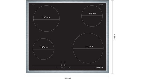 Electric hob 60 cm surface mount with frame JR36DT54 JR36DT54-5