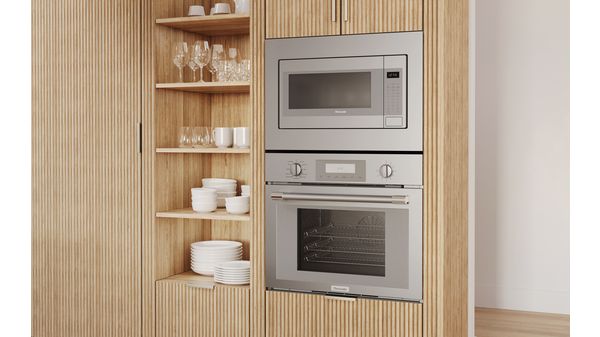 Masterpiece® Built-In Microwave Oven 24'' Door hinge: Left, Stainless Steel MBCS MBCS-6