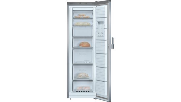 Congelador vertical 1 puerta 186 x 60 cm Acero inoxidable antihuellas 3GF8661P 3GF8661P-1