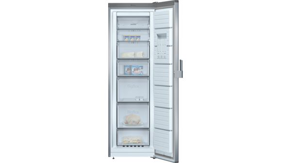 Congelador vertical 1 puerta 186 x 60 cm Acero cepillado antihuellas 3GF8663P 3GF8663P-1