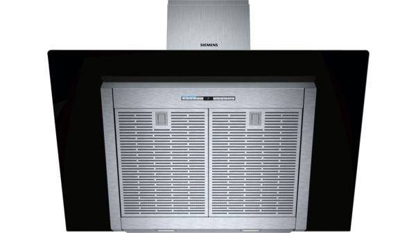 iQ700 wall-mounted cooker hood 90 cm clear glass black printed LC98KC652B LC98KC652B-1