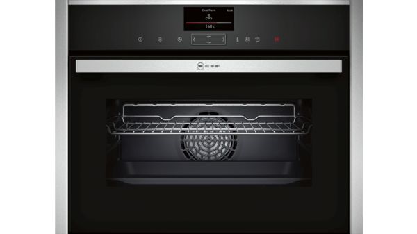 N 90 Built-in compact oven with steam function 60 x 45 cm Stainless steel C17FS32H0B C17FS32H0B-1