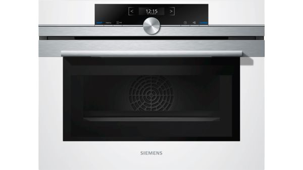 iQ700 Built-in compact oven with microwave function 60 x 45 cm White CM633GBW1 CM633GBW1-1