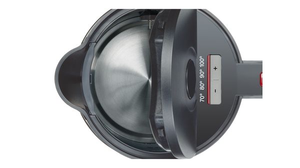Wasserkocher aus Kunststoff mit Edelstahlappl. sensor for senses Primärfarbe: schwarz, Sekundärfarbe: anthrazit TW86103 TW86103-3