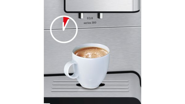EQ. 8 series 300 Kaffeevollautomat Front: Edelstahl; Gehäuse: schwarz TE803509DE TE803509DE-3