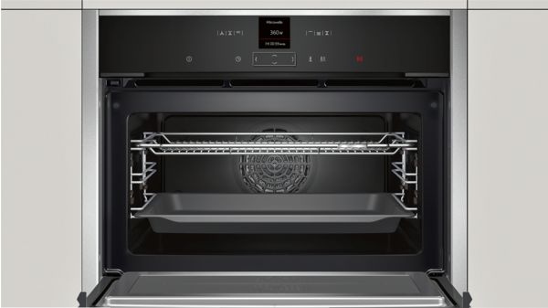N 70 Built-in compact oven with microwave function 60 x 45 cm Stainless steel C17MR02N0B C17MR02N0B-4