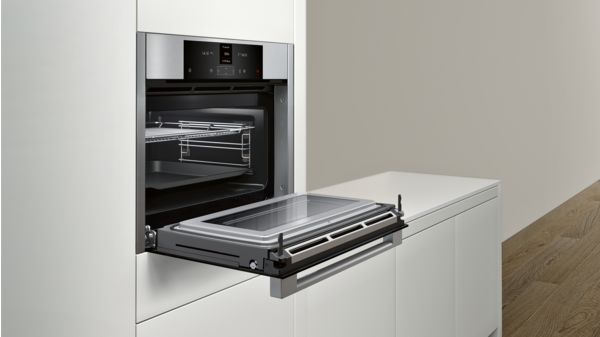 N 70 built-in compact oven with microwave function 60 x 45 cm Inox C15MR02N0 C15MR02N0-4