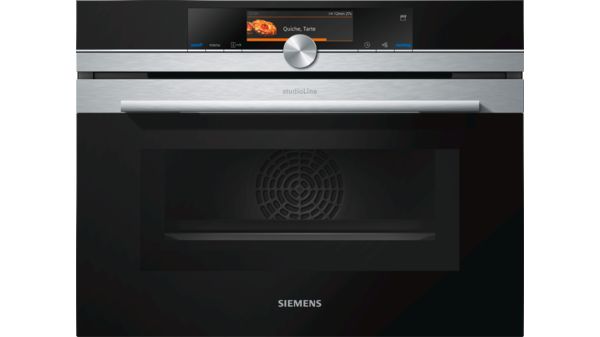 iQ700 Built-in compact oven with added steam and microwave function  inox CN878G4S6 CN878G4S6-1
