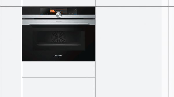 iQ700 Built-in compact oven with steam and microwave function  inox CN838GRS1 CN838GRS1-2