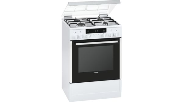 iQ300 Ελεύθερη κουζίνα με εστίες αερίου Λευκό HX745220E HX745220E-1