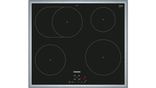 iQ300 Induction hob 60 cm Black, surface mount with frame EH645BFB1E EH645BFB1E-1