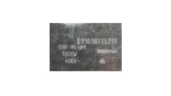 Heizzone-Highlight 1800W 400V 180mm GOT=570 C 00445839 00445839-3