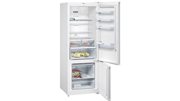 iQ300 Réfrigérateur combiné pose-libre 193 x 70 cm Blanc KG56NXW30 KG56NXW30-2