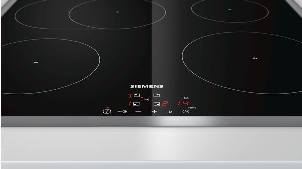 iQ300 Induction hob 60 cm Black, surface mount with frame EH645BFB1E EH645BFB1E-2