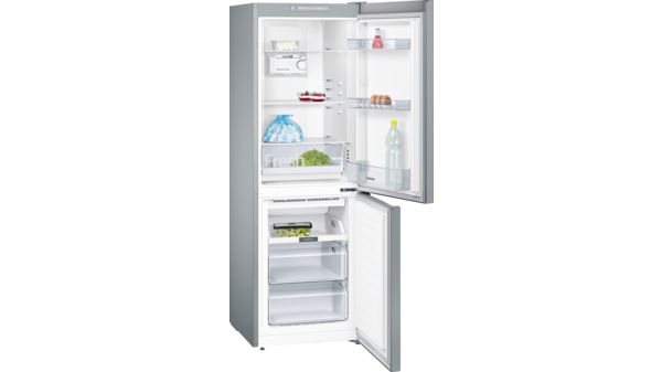 iQ100 Free-standing fridge-freezer with freezer at bottom 176 x 60 cm Inox-look KG33NNL30G KG33NNL30G-1