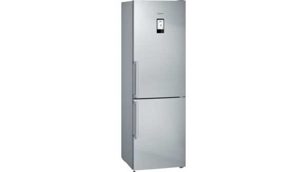 iQ500 Free-standing fridge-freezer with freezer at bottom 186 x 60 cm Inox-easyclean KG36NAI45 KG36NAI45-1