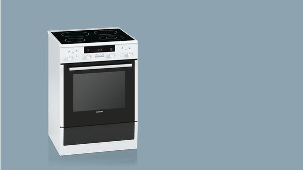 iQ300 Ελεύθερη κουζίνα με ηλεκτρικές εστίες Λευκό HA743220G HA743220G-4
