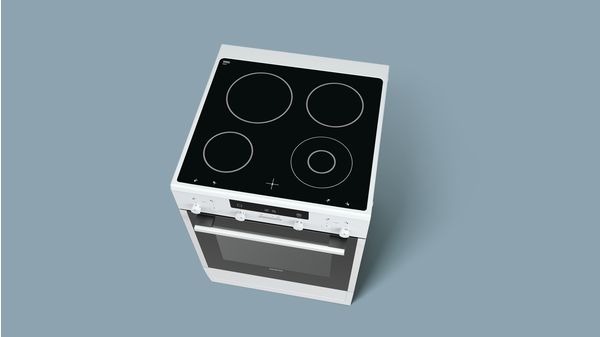 iQ300 Ελεύθερη κουζίνα με ηλεκτρικές εστίες Λευκό HA743220G HA743220G-3