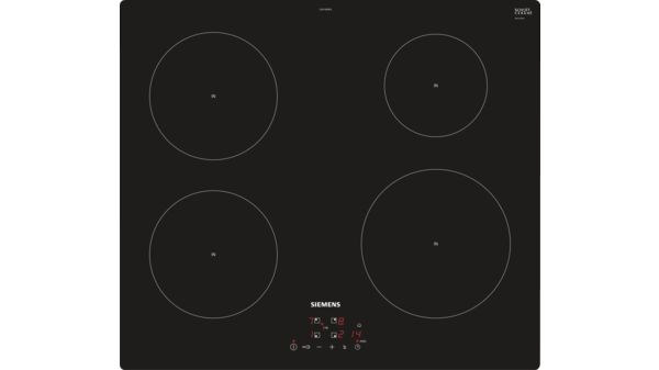 iQ100 Induktionshäll 60 cm Svart, utan ram EU611BEB1E EU611BEB1E-1