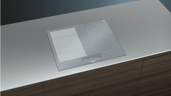iQ700 Induction hob 60 cm Stainless steel, surface mount with frame EX679FEC1E EX679FEC1E-4
