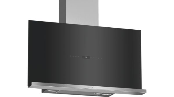 N 90 Wall-mounted cooker hood 90 cm clear glass black printed D95FRW1S0B D95FRW1S0B-1