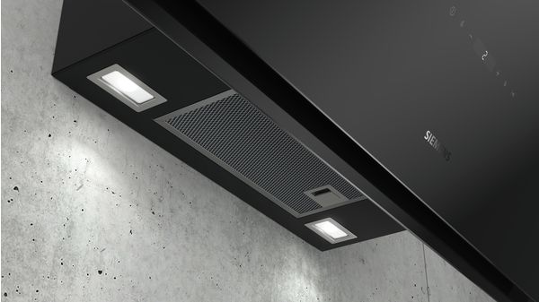 iQ500 wall-mounted cooker hood 90 cm clear glass black printed LC98KPP60 LC98KPP60-3