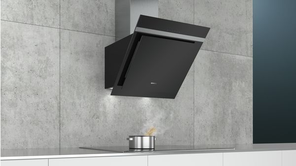 iQ300 Wall-mounted cooker hood 60 cm clear glass black printed LC67KHM60B LC67KHM60B-6