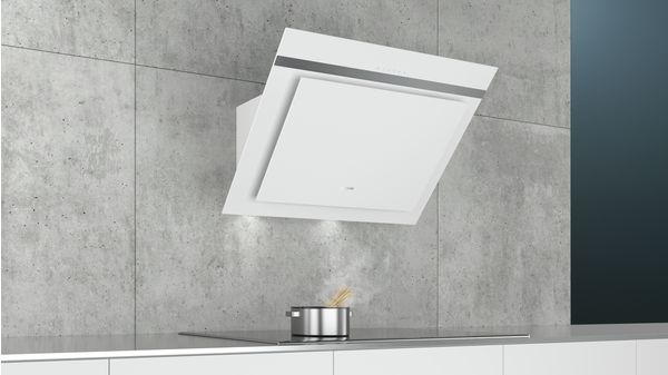 iQ300 wall-mounted cooker hood 80 cm clear glass white printed LC87KHM20 LC87KHM20-7