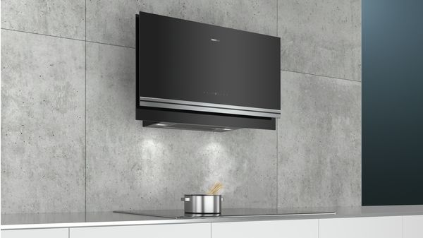 iQ700 wall-mounted cooker hood 90 cm clear glass black printed LC97FVP60 LC97FVP60-7