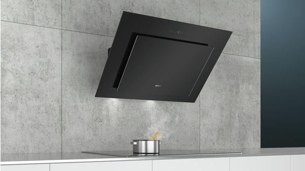 iQ500 wall-mounted cooker hood 90 cm clear glass black printed LC98KLP60 LC98KLP60-7