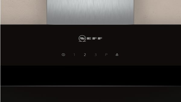 N 50 Wall-mounted cooker hood 60 cm clear glass black printed D65IHM1S0B D65IHM1S0B-2