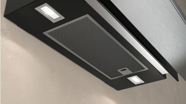 N 70 Wall-mounted cooker hood 60 cm clear glass black printed D65FRM1S0B D65FRM1S0B-2