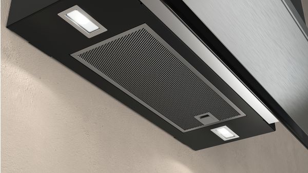 N 70 Wall-mounted cooker hood 90 cm clear glass black printed D95FRM1S0B D95FRM1S0B-3
