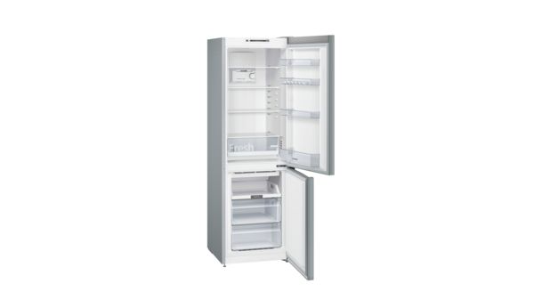 iQ100 free-standing fridge-freezer with freezer at bottom 186 x 60 cm Inox-look KG36NNL31K KG36NNL31K-2