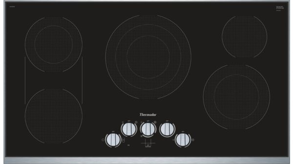 Table de cuisson électrique à bouton de commande 36'' Noir, avec cadre CEM366TB CEM366TB-1