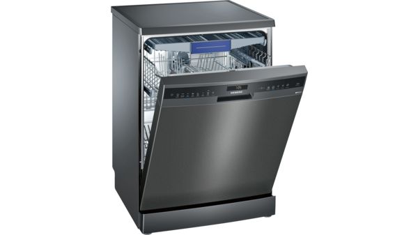 iQ500 Free-standing dishwasher 60 cm Black inox SN258B00ME SN258B00ME-1