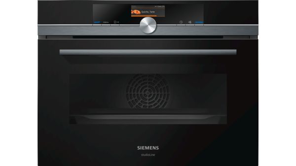 iQ700 Built-in compact oven with microwave function 60 x 45 cm Black CM836GPB6A CM836GPB6A-1