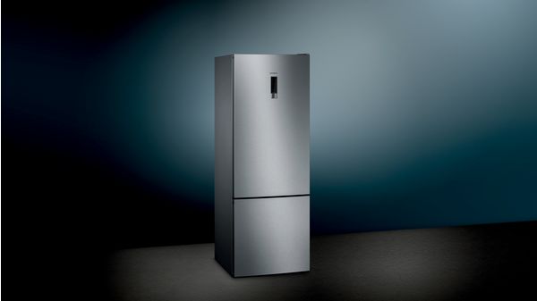 iQ300 Réfrigérateur combiné pose-libre 193 x 70 cm Inox anti trace de doigts KG56NXI30 KG56NXI30-2