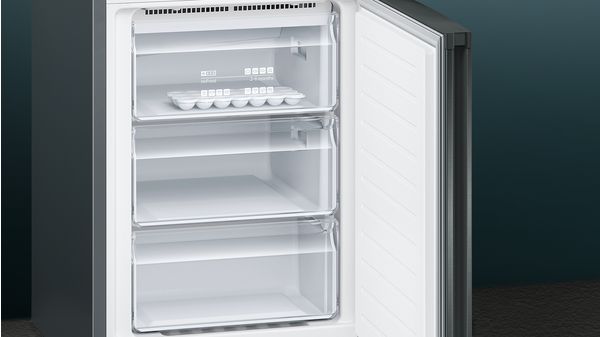 iQ300 Free-standing fridge-freezer with freezer at bottom 186 x 60 cm Black stainless steel KG36NXX3AG KG36NXX3AG-8