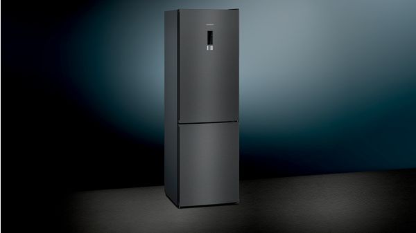 iQ300 Free-standing fridge-freezer with freezer at bottom 186 x 60 cm Black stainless steel KG36NXX3AG KG36NXX3AG-2