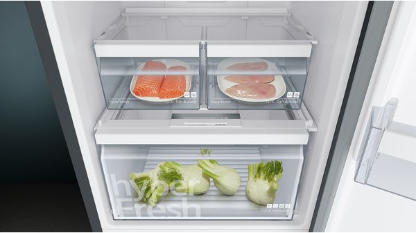 iQ300 Free-standing fridge-freezer with freezer at bottom 186 x 60 cm Black stainless steel KG36NXX3AG KG36NXX3AG-7