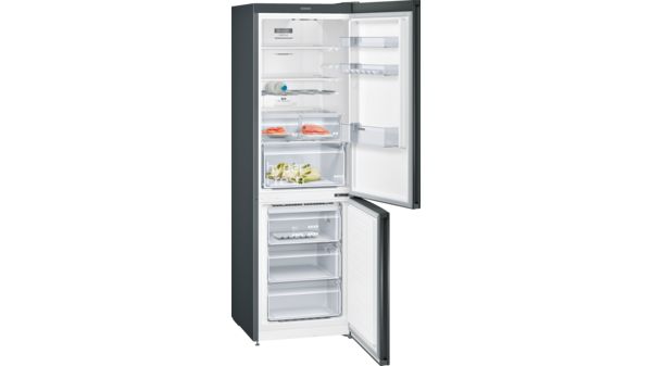 iQ300 Free-standing fridge-freezer with freezer at bottom 186 x 60 cm Black stainless steel KG36NXX3AG KG36NXX3AG-3
